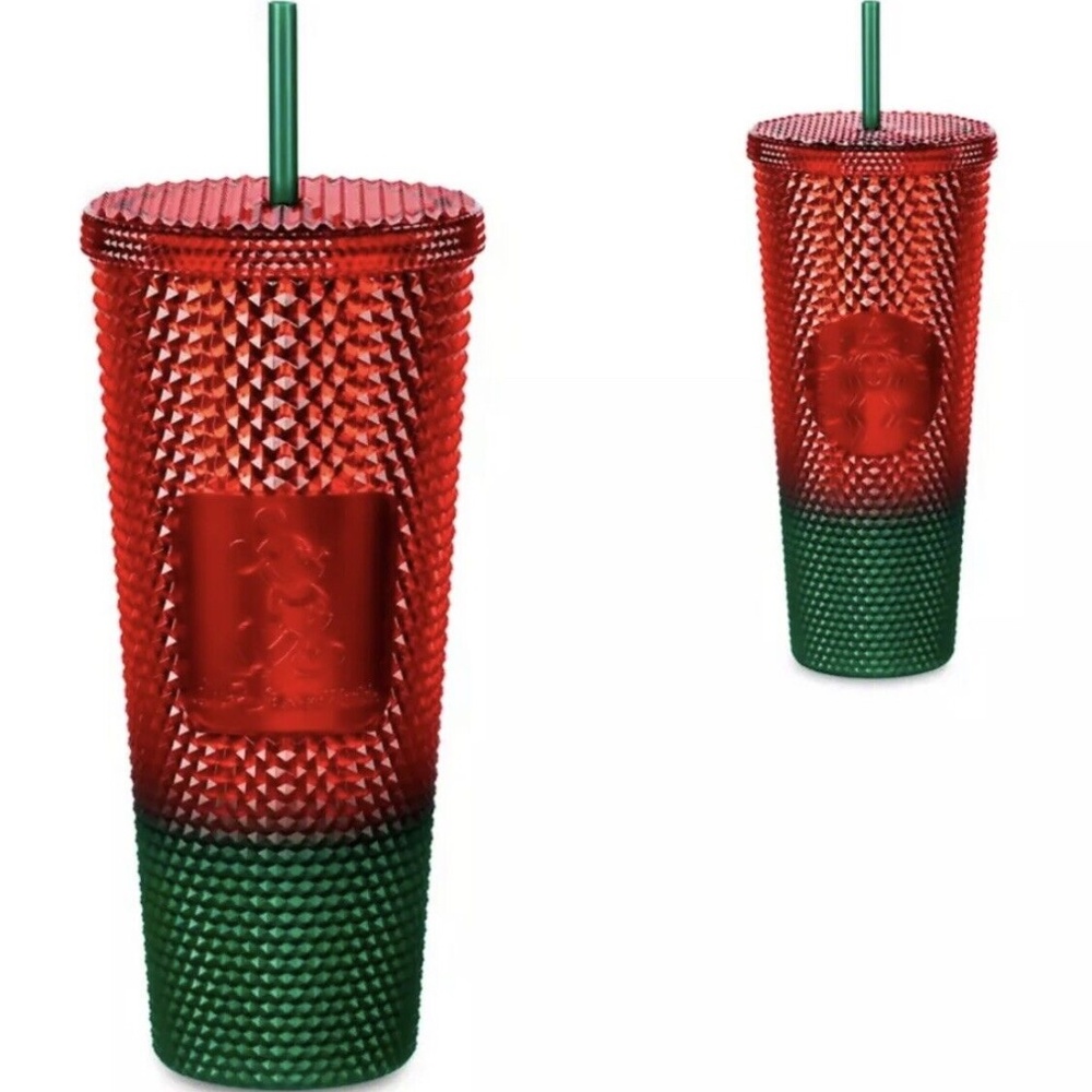 2022 Disney Park 50th Anniversary Christmas Mickey Studded Starbucks Tum…